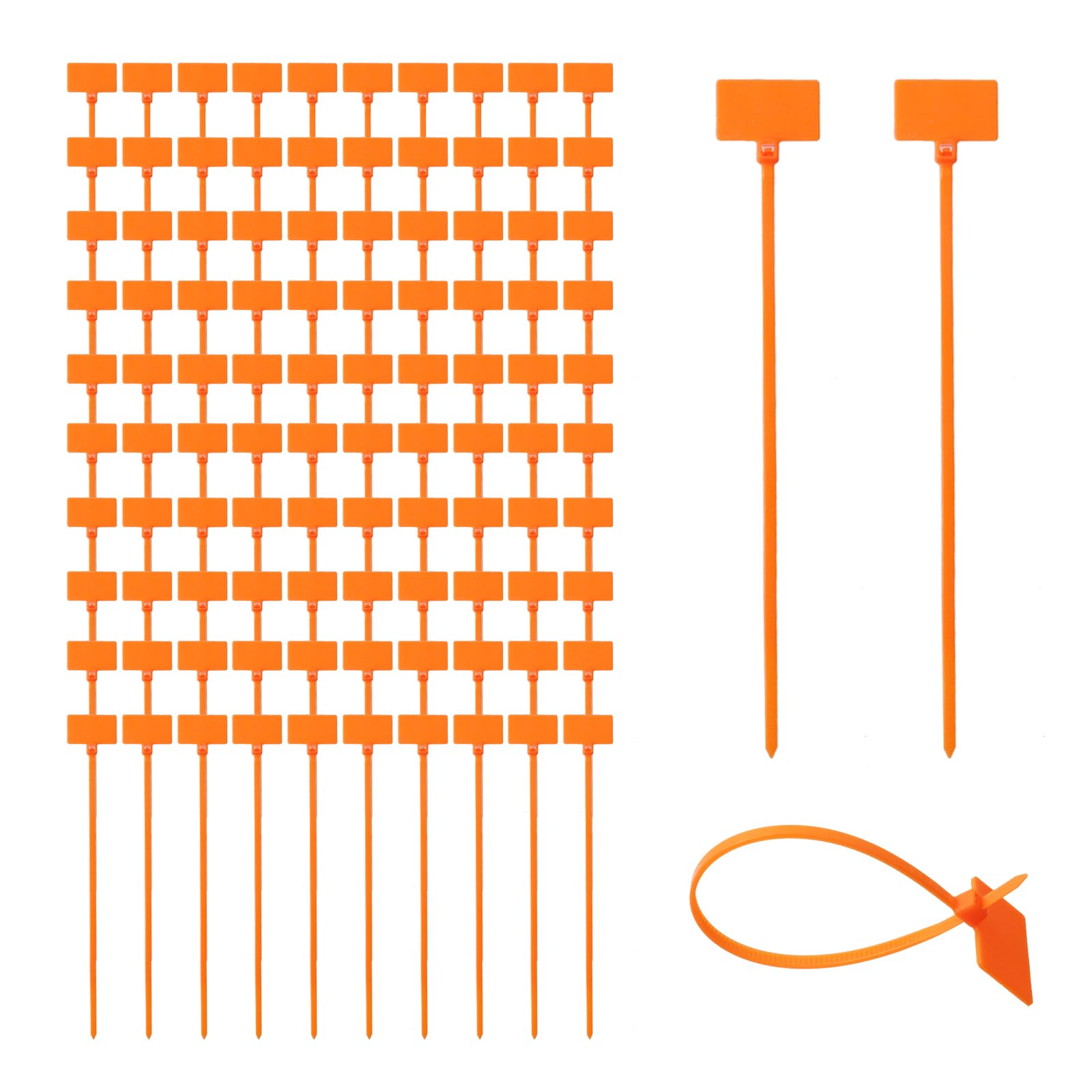 Amazon.com: T Tulead Orange Zip Tags Cable Zip Ties Cord Self